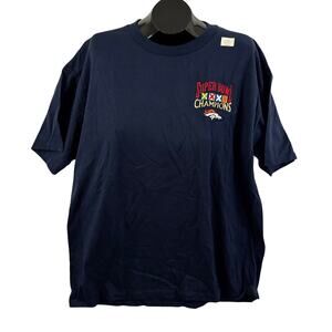 Vintage Denver Broncos Super Bowl XXXII Champions T-Shirt Navy Lee Sport XL 1998